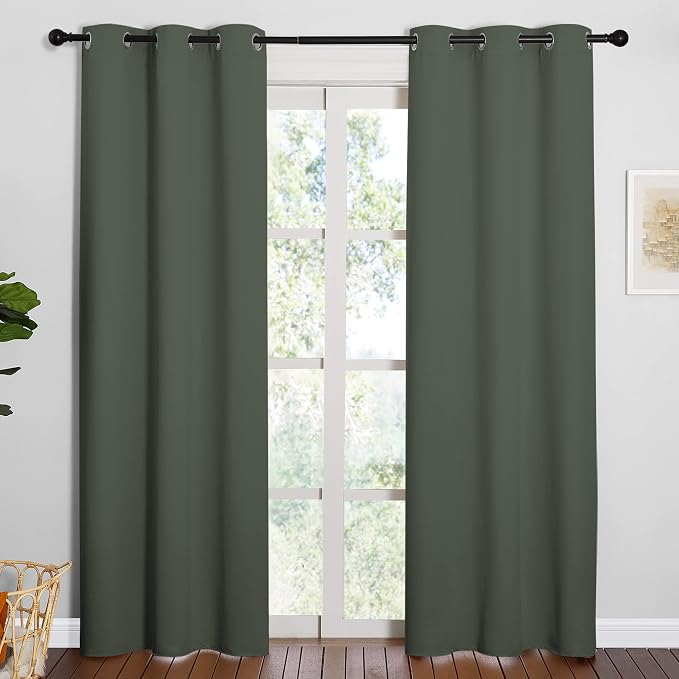 NICETOWN Window Treatment Thermal Insulated Solid Grommet Blackout by NICETOWN