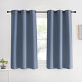 NICETOWN Kitchen Curtains Blackout Drapes, Stone Blue, Thermal Insulated by NICETOWN