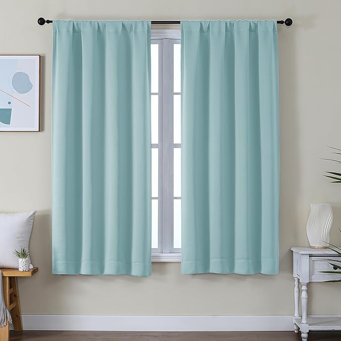 Simplebrand Ava Aqua Blackout Curtains by Simplebrand