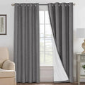 H.VERSAILTEX Linen Blackout Curtains 96 Inches Long 100% Absolutely Blackout by HVERSAILTEX