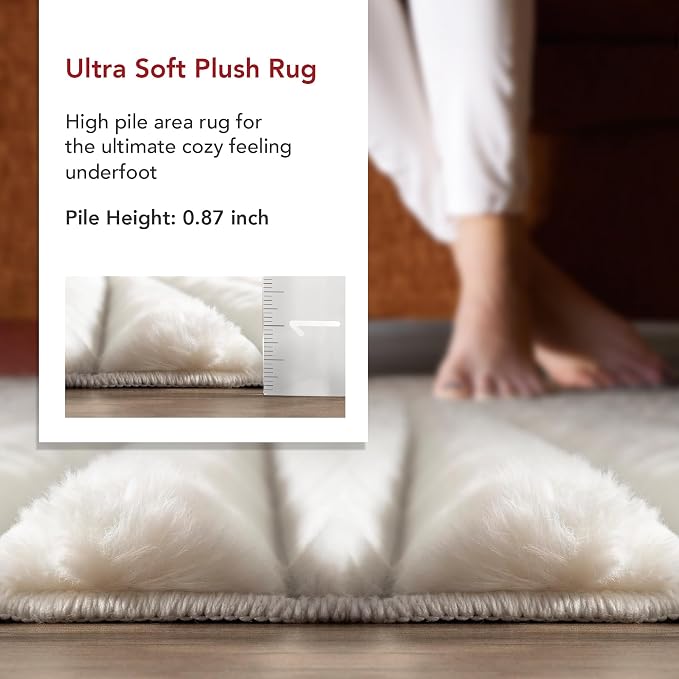 Nuloom SuperiorWash Collection Kai Off-White, Fluffy and Cozy, High Traffic - Image 2