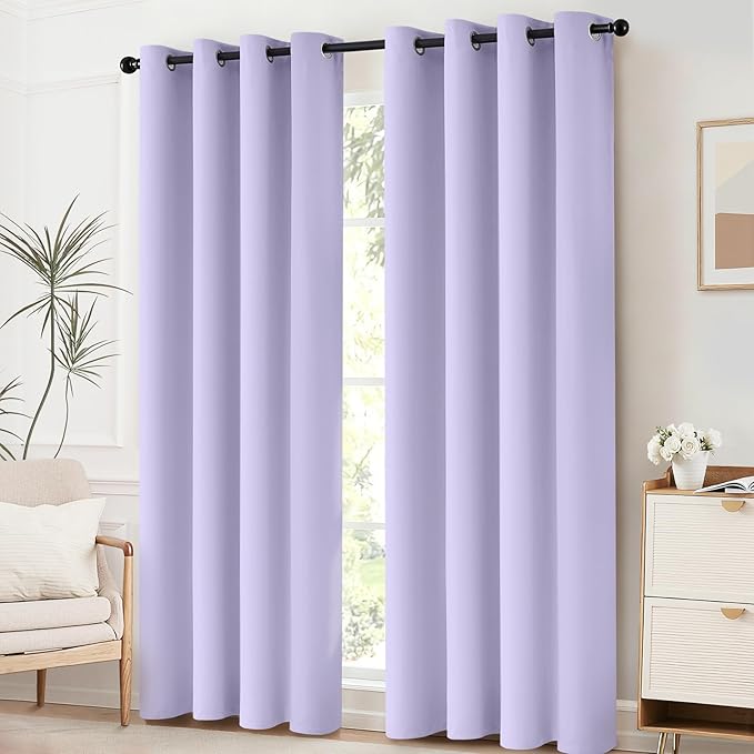 Yakamok Room Darkening Grommet Window Drapes Thermal Insulated Light Blocking - Image 2