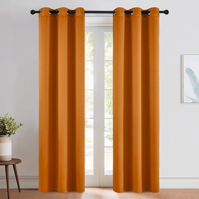 NICETOWN Room Darkening Cafe Satin Curtains by NICETOWN