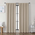 Simplebrand Ava Biscotti Beige Blackout Curtains by Simplebrand