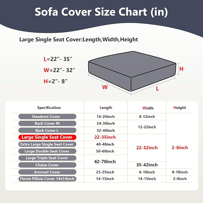 Couch Cushion Covers for Sofa Couch Covers Wear-Resistant Universal Sofa Cover - Image 3
