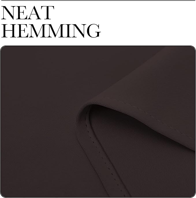 NICETOWN Kitchen Curtains, Toffee Brown, Short Blackout Drapes, Thermal - Image 6