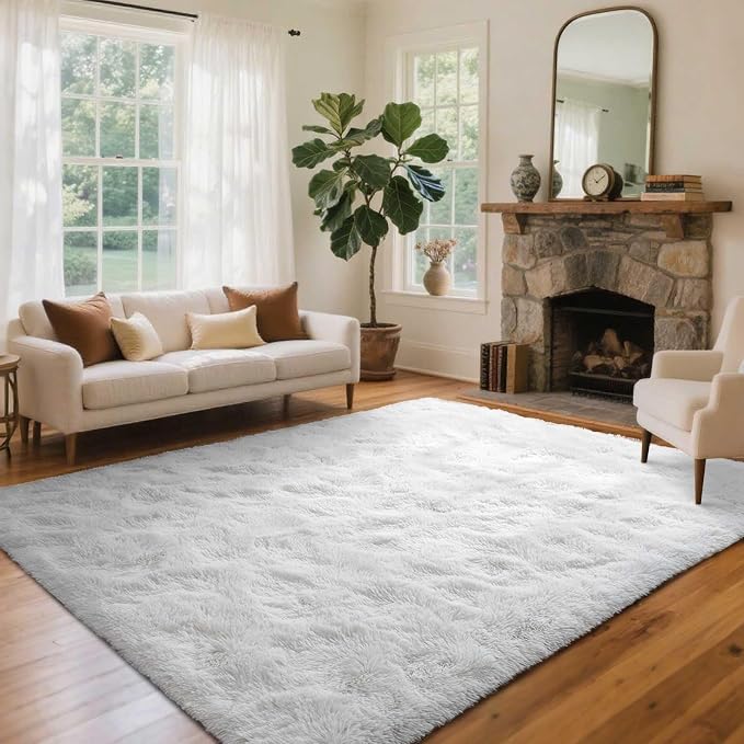 Area Rugs for Living Room, 5x7 Feet Soft Fluffy Shagg Plush Rug High Pile Large - Image 3
