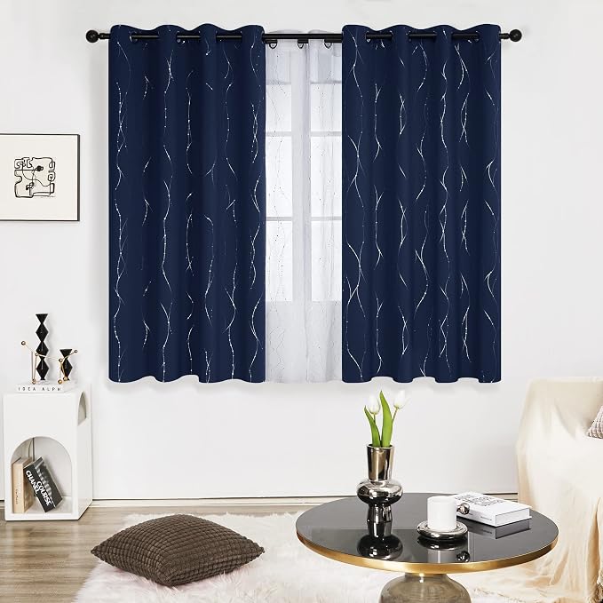 Deconovo Short Window Curtains, Thermal Insulated Soundproof Drapes - Image 2