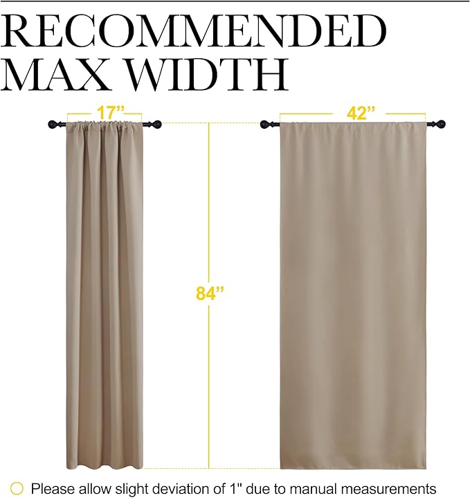 NICETOWN Blackout Curtains for Living Curtains, 2 Panels, 42 by 84, Room - Image 5