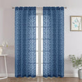 Chyhomenyc Dusty Blue Sheer Curtains 72 Inches Long 2 Panels Set, Light by Chyhomenyc