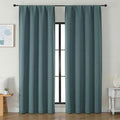 Simplebrand Ava Dark Green Blackout Curtains by Simplebrand