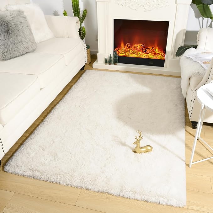 Amearea Premium Soft Fluffy Rug Modern Shag Carpet, 5.3x7.5 Feet, Fuzzy Plush - Image 3