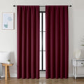 Simplebrand Ava Burgundy Blackout Curtains by Simplebrand