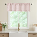 Valances for Windows, Light Filtering Faux Linen Textured Small Short Window by WelvetBLK