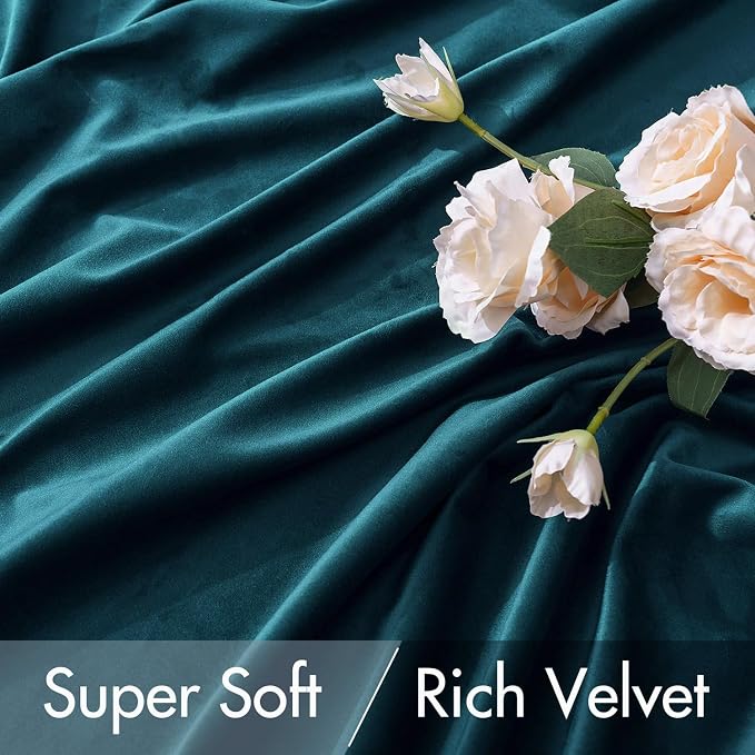MIULEE Blue Velvet Curtains 84 inches 2 Panels - Image 4