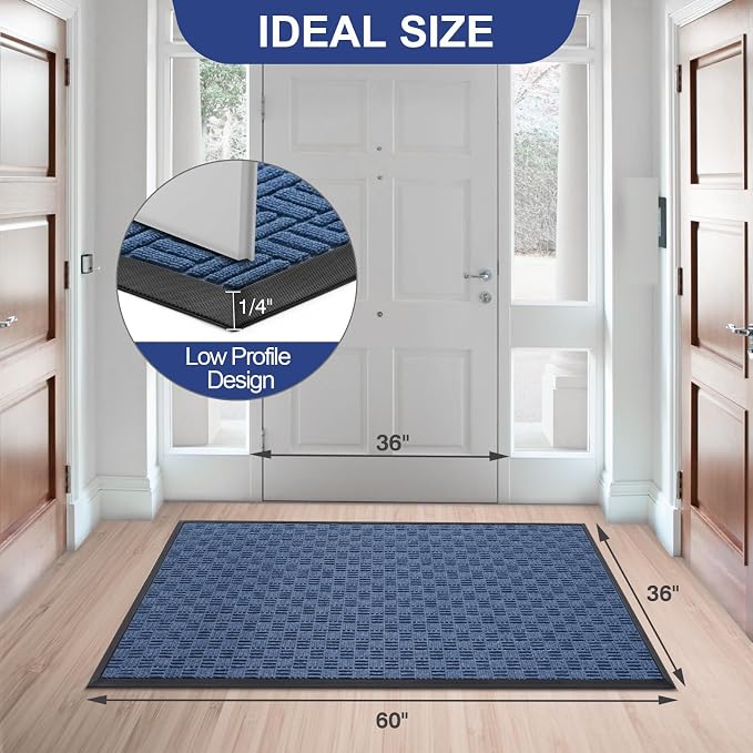 Mibao Front Door Mat, Heavy Duty Durable Welcome Mat - Image 2