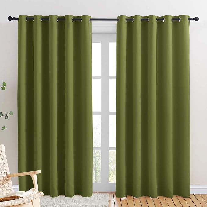 NICETOWN Window Curtain Panels, Thermal Insulated Solid Grommet Blackout by NICETOWN