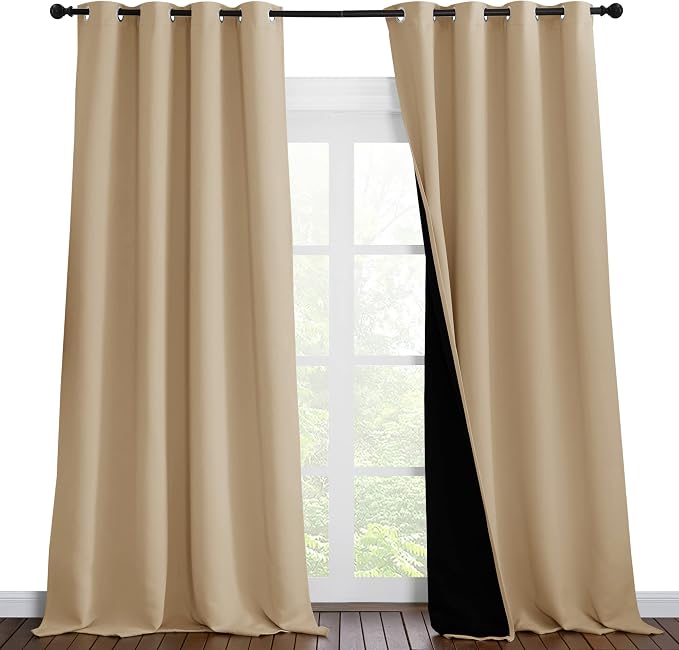 NICETOWN Thermal Insulated 100% Blackout Curtains, Sound Proof Drapes by NICETOWN
