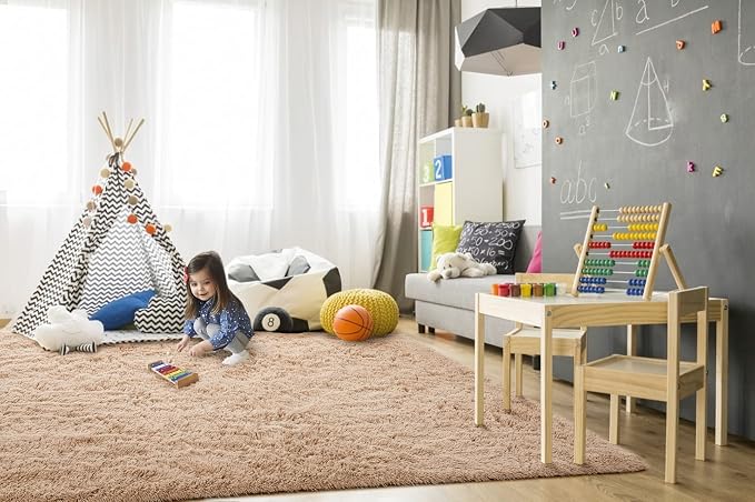 TWINNIS Super Soft Shaggy Rugs Fluffy Carpets, 5x8 Feet, Indoor Modern Plush - Image 4