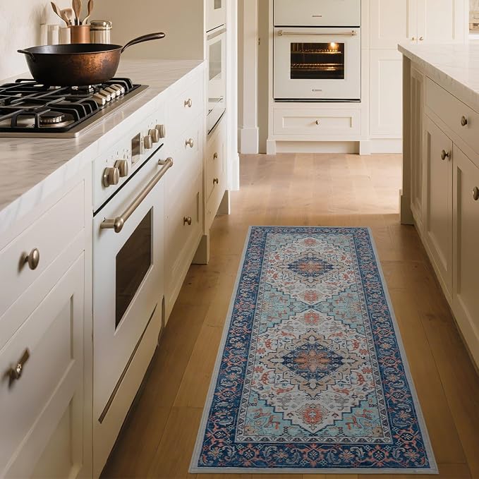 Lofus 2x6 Hallway Washable Runner Rug, Vintage Kitchen Runners Non Slip - Image 3