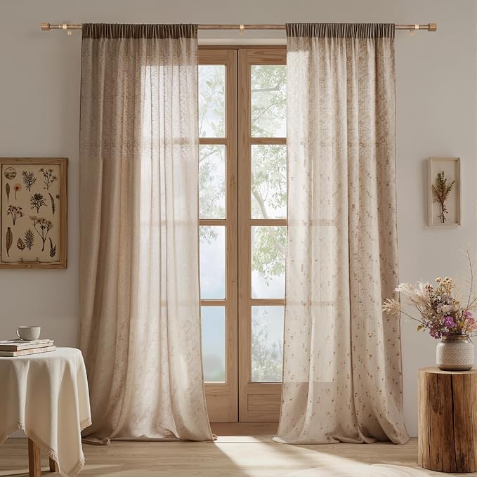 1” Diameter Curtain Rods Itself is 30 to 90 inch 2 Pack Fit 30-84 inch Window - Image 7