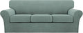 Turquoize 4 Piece Sofa Covers for 3 Cushion Couch Sofa Slipcover Soft Couch by Turquoize
