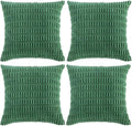 Fancy Homi 4 Packs Green Decorative Throw Pillow Covers 18x18 Inch by Fancy+Homi
