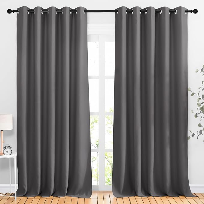 NICETOWN Blackout Room Divider Curtains 118 inches Long 2 Panels, Grommet by NICETOWN