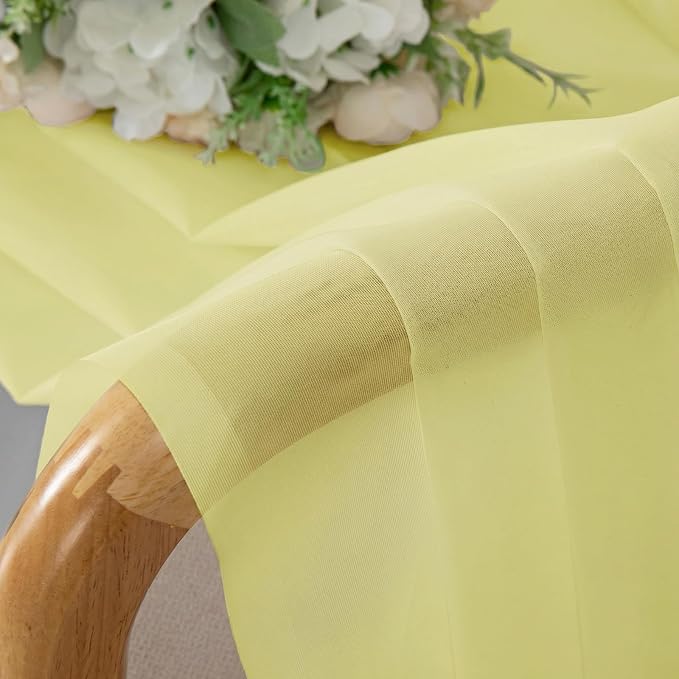 OWENIE Sheer Curtains 90 inches Long 2 Panels Set - Image 4