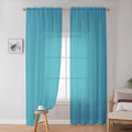 Simplebrand Turquoise Sheer Curtains 72 Inches Long 2 Panels by Simplebrand