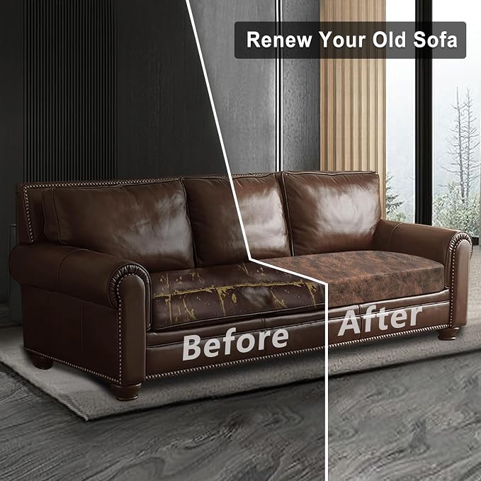 Leather Look Couch Cushion Covers Sofa Seat Slipcovers Sets Couches Furniture - Image 7