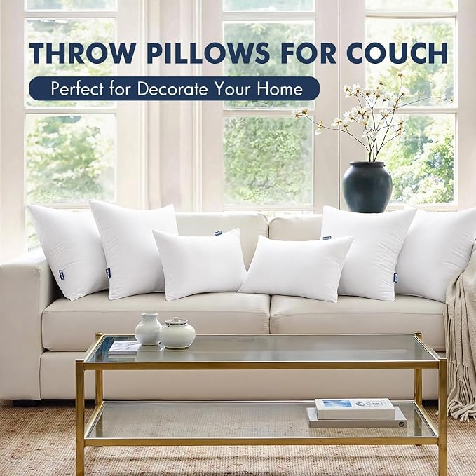 MIULEE 14x22 Throw Pillows Inserts 2 Pack, Decorative Pillows - Image 2