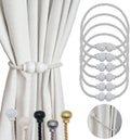 6 Pack Magnetic Curtain Tiebacks Modern Handmade Rope Curtain Tie Backs by HIASTRA