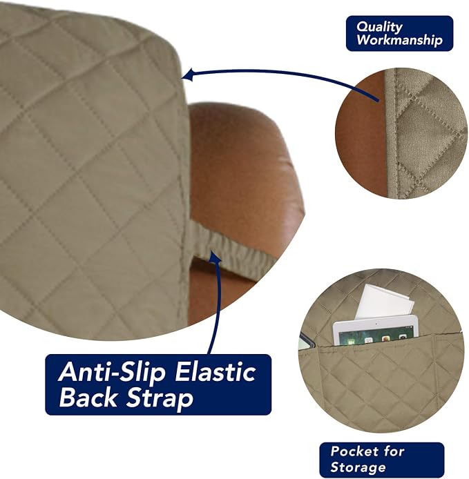 PureFit Reversible Quilted Sofa Cover, Water Resistant Slipcover Furniture - Image 3