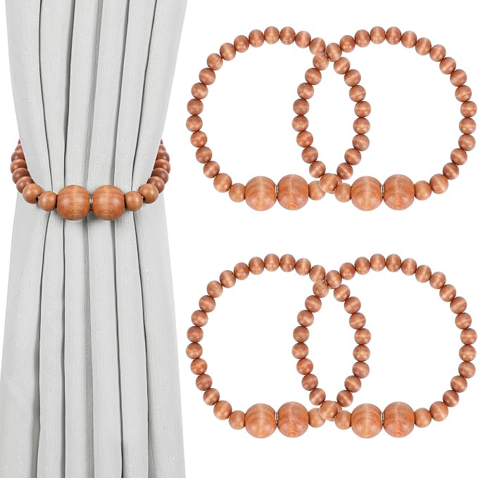 Magnetic Curtain Tiebacks, 4 Pack Curtain Holdbacks by KLOGTSINDDirect