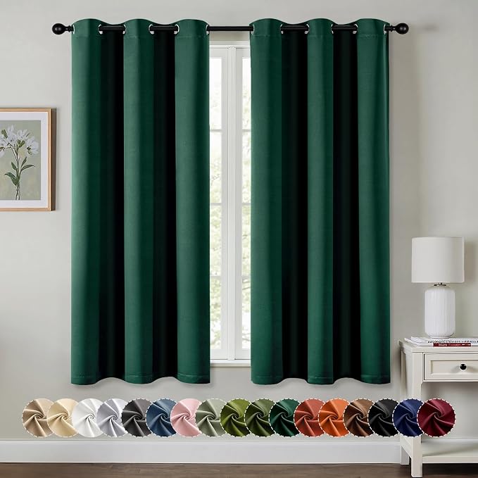MIULEE Hunter Green Blackout Curtains by MIULEE