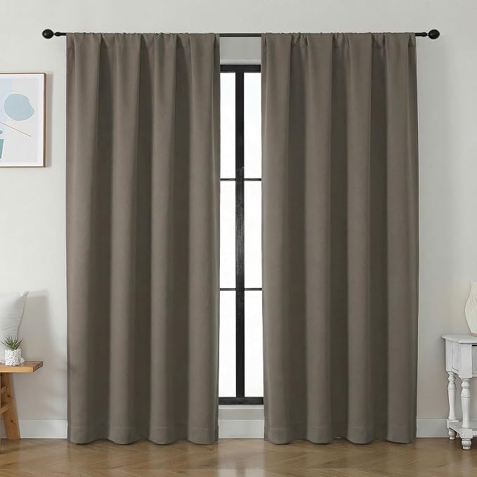 Simplebrand Ava Latte Blackout Curtains by Simplebrand