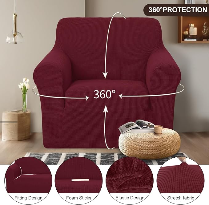 U-NICE HOME Recliner Chair Covers Stretch Couch Cover Sofa Cover Sofa Slipcover - Image 3