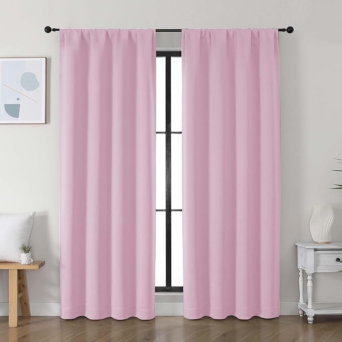 Simplebrand Ava Pink Blackout Curtains by Simplebrand