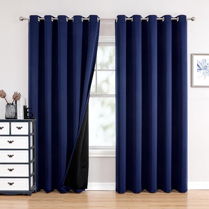 ChrisDowa 100% Blackout Curtains 84 inch Long by ChrisDowa