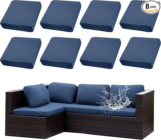 Outdoor Cushion Covers Set, Replacement by SUKAIKEQA