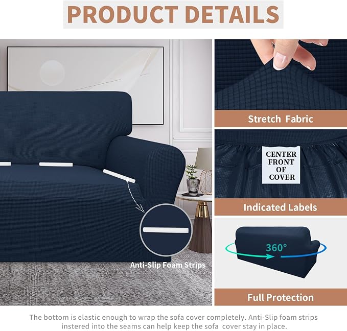 Easy-Going 100% Waterproof Couch Cover, Dual Waterproof Sofa Cover, Stretch - Image 4