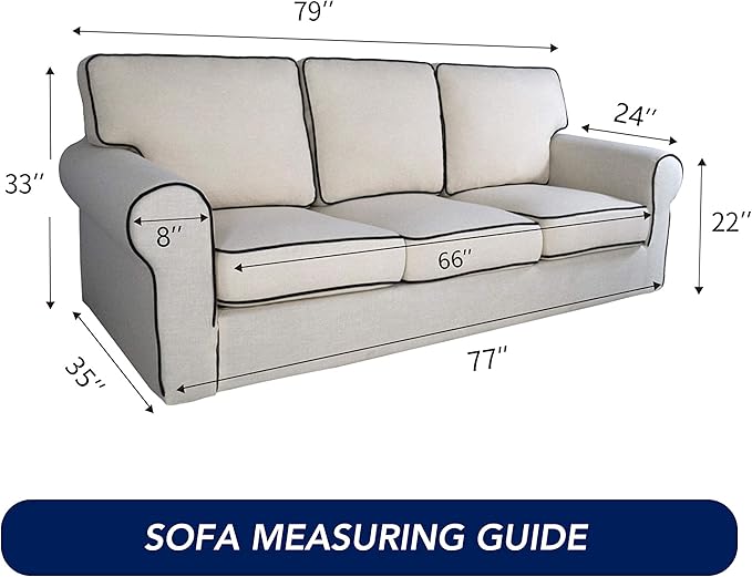 PureFit Super Stretch Sofa Slipcover – Spandex Non Slip Soft Couch Sofa Cover - Image 6