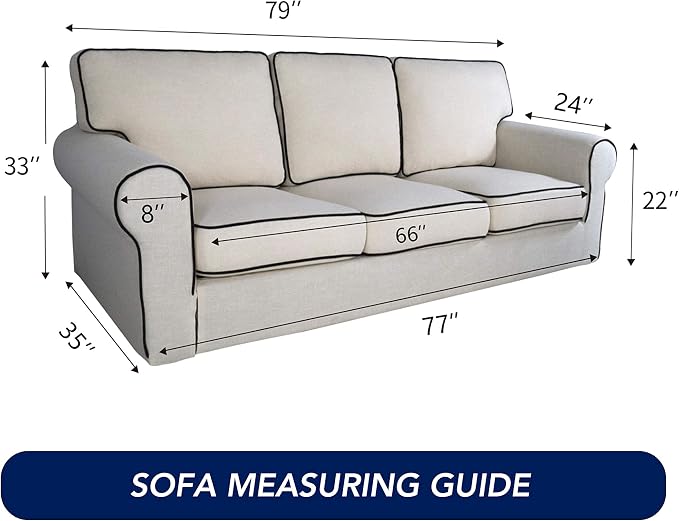 PureFit Super Stretch Sofa Slipcover – Spandex Non Slip Soft Couch Sofa Cover - Image 6