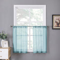 Tollpiz Sheer Tier Curtains Kitchen Linen Textured Half Curtain Sheers Light by Tollpiz