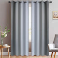 Yakamok 84 Inch Length Gray and Greyish White Gradient Color Ombre Curtains by Yakamok