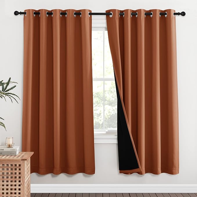 NICETOWN 100% Blackout Window Curtain Panels, Cold and Full Light Blocking by NICETOWN