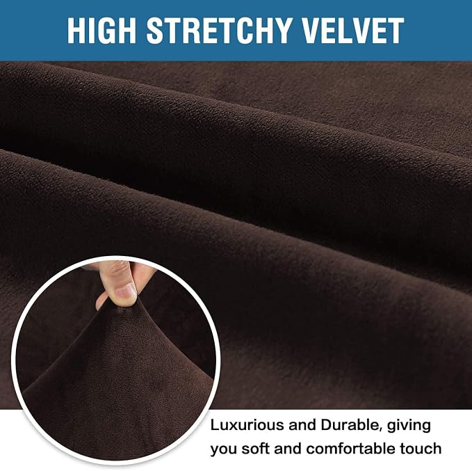 H.VERSAILTEX Stretch Velvet Sofa Covers Large Couch Covers Sofa Slipcovers - Image 3