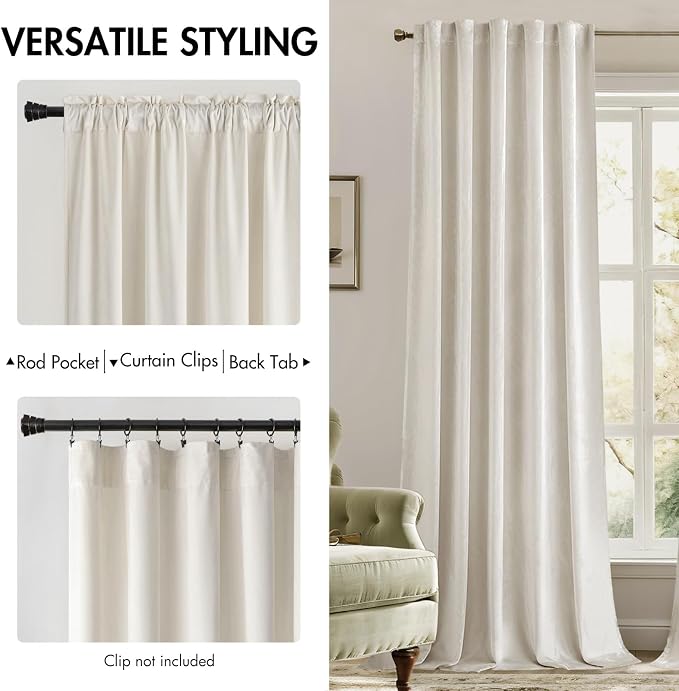 MIULEE Velvet Curtains 90 inches - Image 2