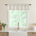 Natural Valances for Windows, Light Filtering Faux Linen Textured Small Short by WelvetBLK